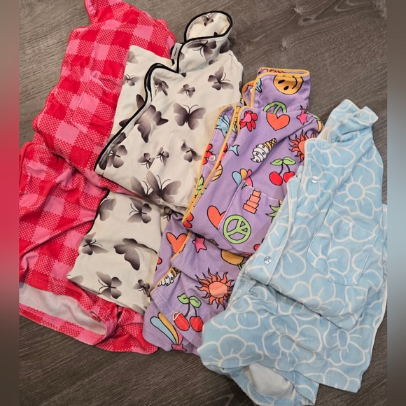 4 Sets (8pcs) Art Class Girl's Pajama Sets- Red, Black, Purple, Blue - Picture 1 of 16